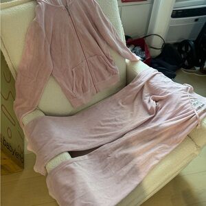 Vintage Juicy Couture Pink Velour Tracksuit Set